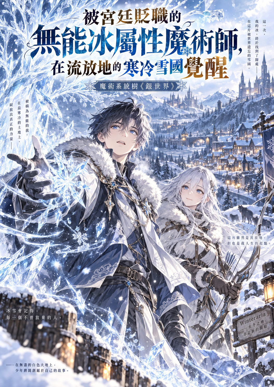 《被宮廷貶職的無能冰屬性魔術師，在貶職地的寒冷魔力中覺醒的故事》封面